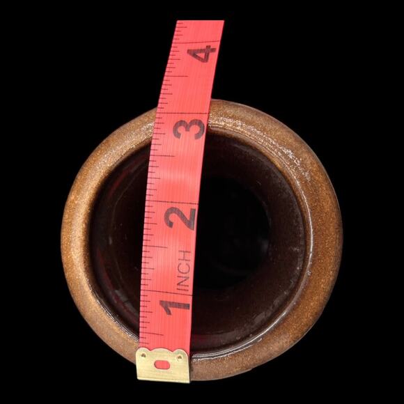 Vintage Scheurich Keramik West Germany 295-26 Vase Cream Brown Leaves & Berries - Picture 9 of 11